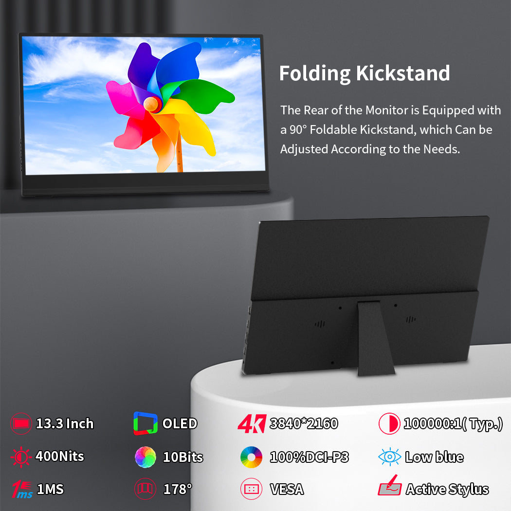 Magedok 13.3 Inch 4K OLED 100% DCI-P3 Gaming Monitor Support MPP