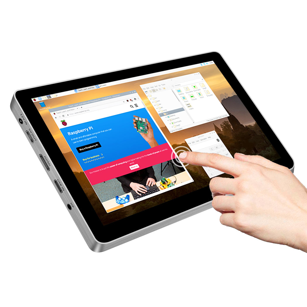 7 Inch 1024 * 600 Resolution Touch Monitor with HDMI input,USB 5V /12V powered,Built-in Speakers,Aluminum case with stand(T007-1)