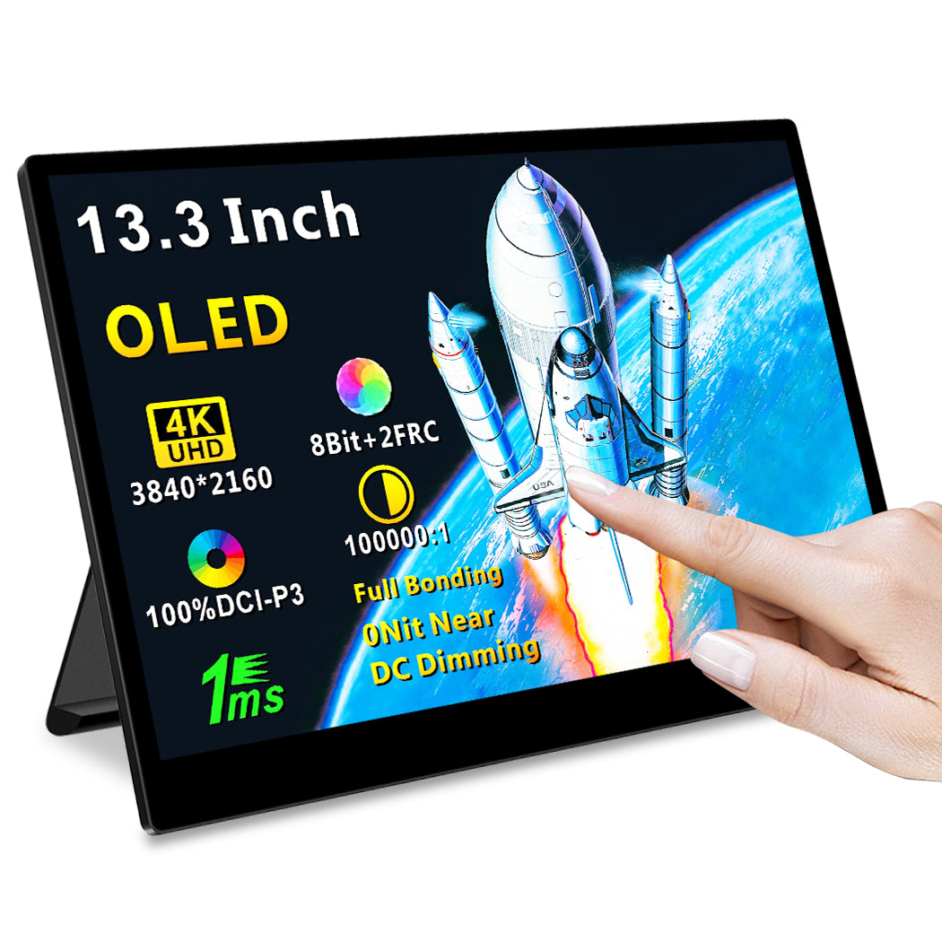 Magedok 13.3 inch 100% DCI-P3 Touch 4K OLED Portable Monitor (PI