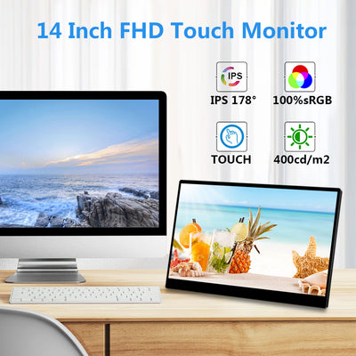 14 Inch 1080P Low-Power ConsumptionTouch Portable Monitor(MG140-FT01)