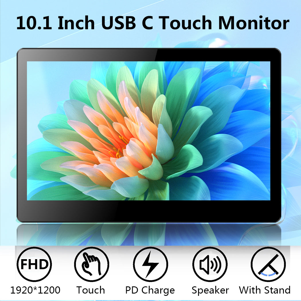 10.1 Inch IPS 1920*1200 USB Portable Touch Monitor with Stand
