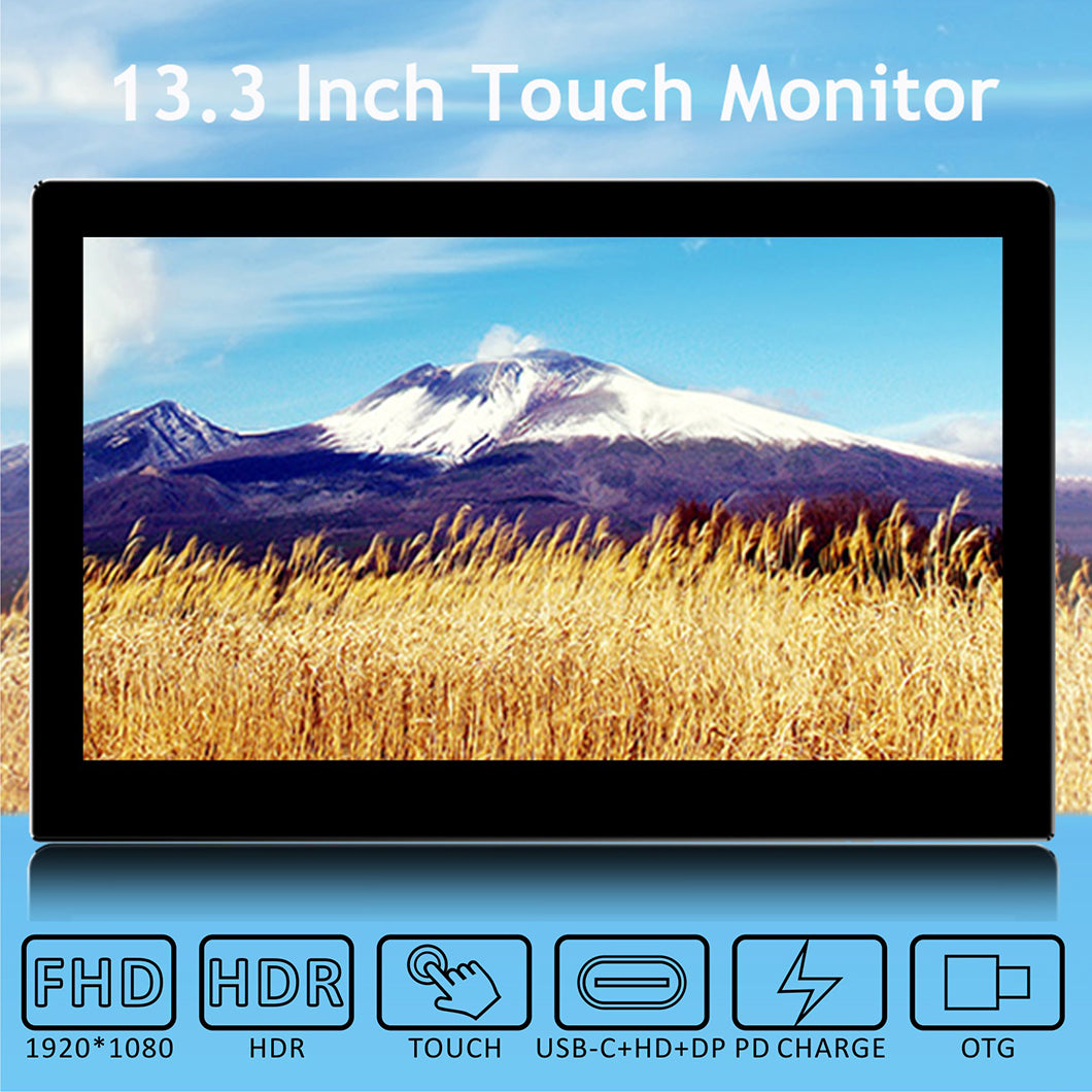 13.3 Inch IPS 1920*1080 FHD Touch Portable Screen (T133D Pro)