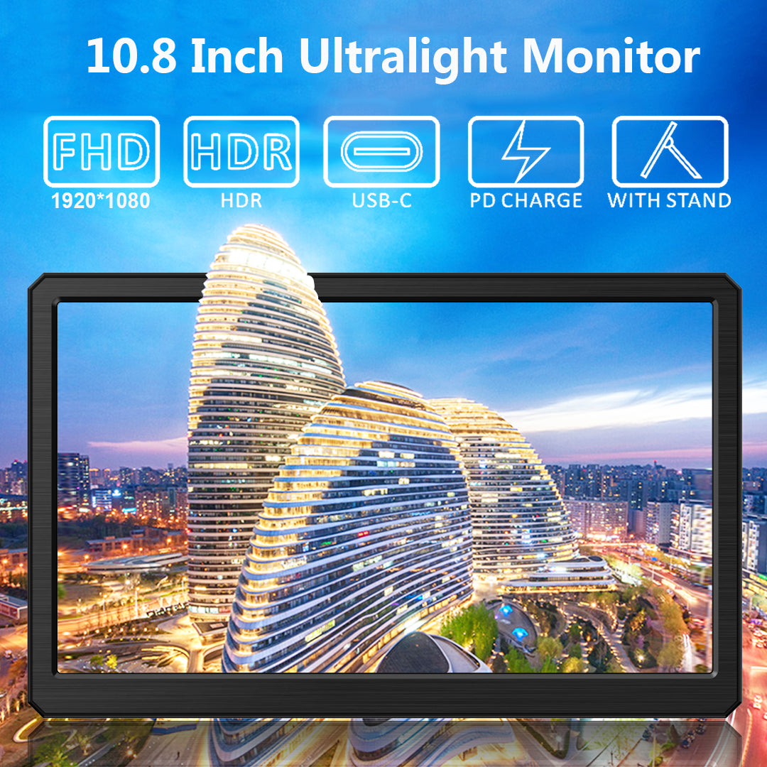 10.8 Inch IPS 1920*1080 FHD USB-C Portable Second Monitor (M108C)