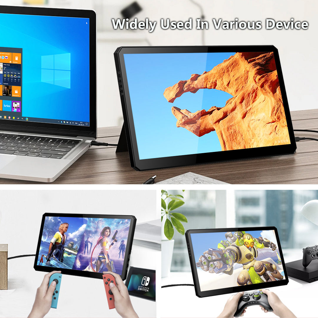 10.8 Inch IPS 1366*768 USB C Toucscreen Portable Monitor (T108B)