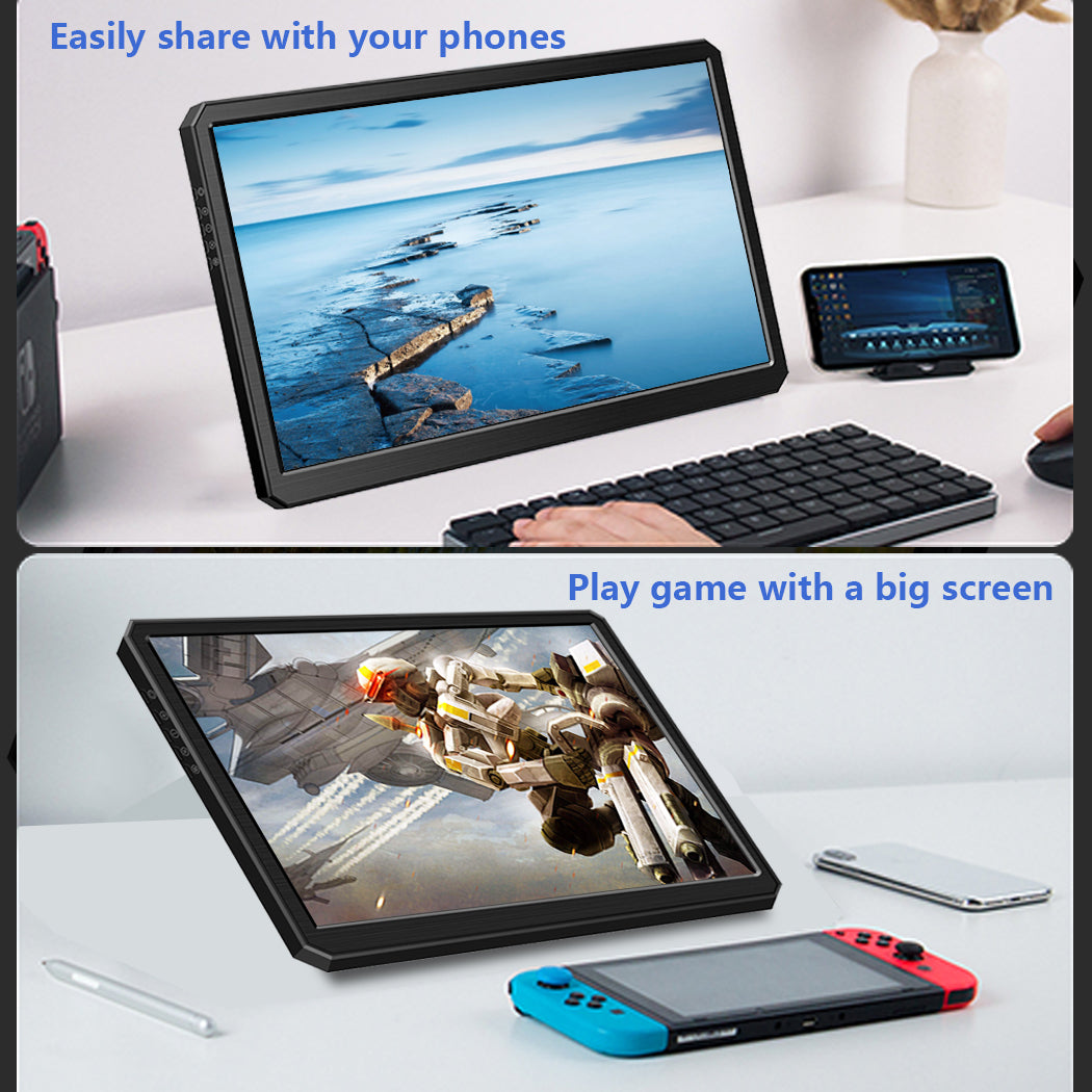 10.8 Inch IPS 1920*1080 FHD USB-C Portable Second Monitor (M108C)