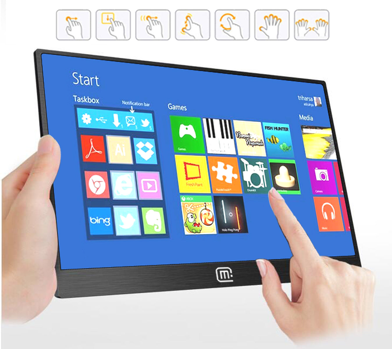 15.6 inch 1920 * 1080Touch Screen Monitor with USB-C/HDMI Input(T156C)