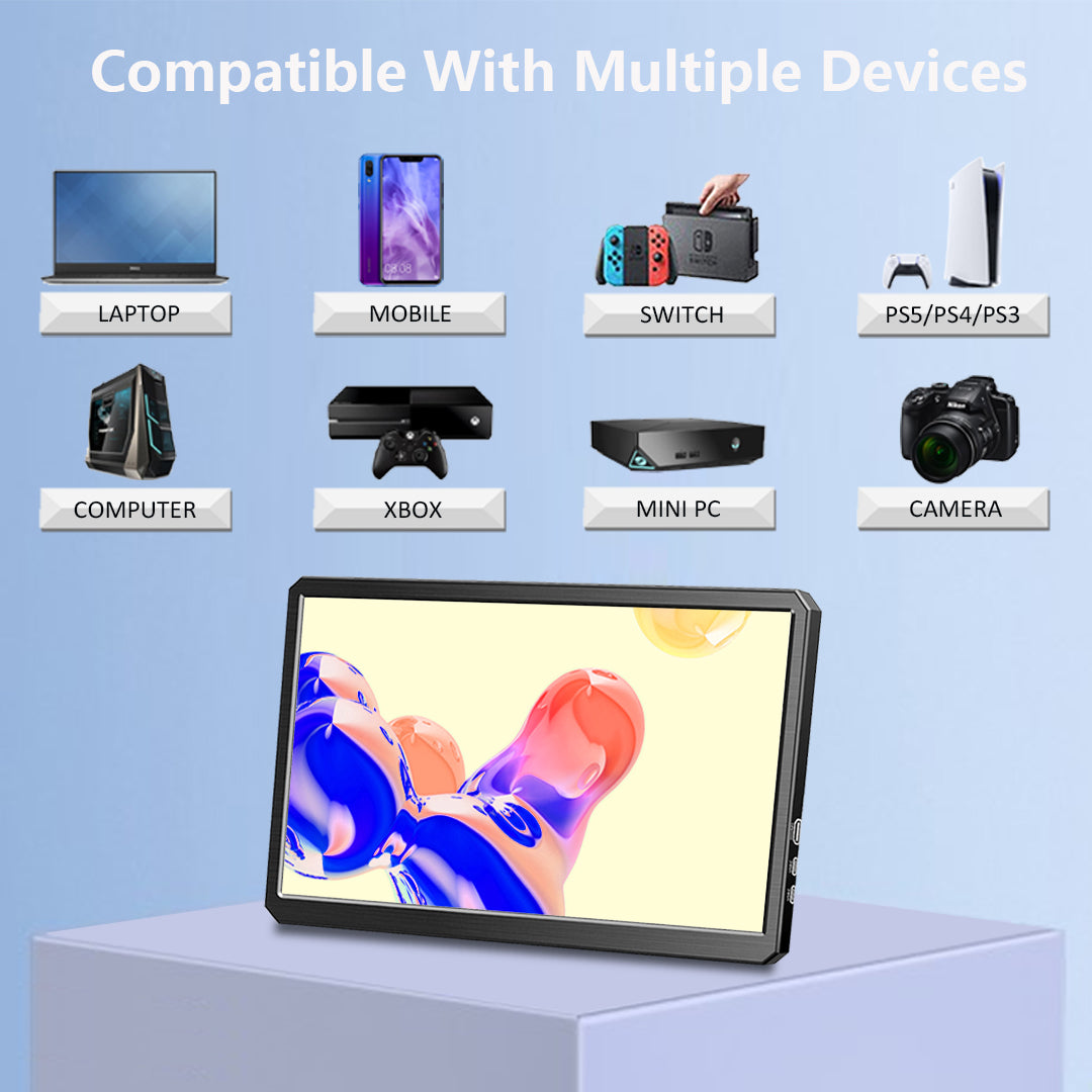 10.8 Inch IPS 1920*1080 FHD USB-C Portable Second Monitor (M108C)