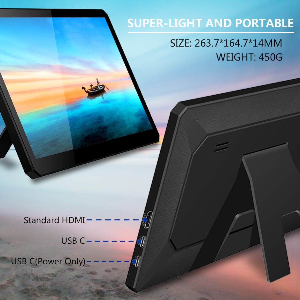 10.8 Inch IPS 1366*768 USB C Toucscreen Portable Monitor (T108B)