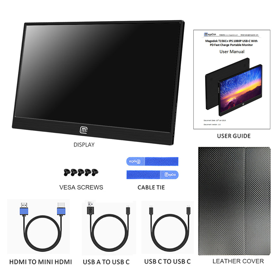 15.6 inch IPS FHD USB-C Portable Touch Monitor(T156C+)