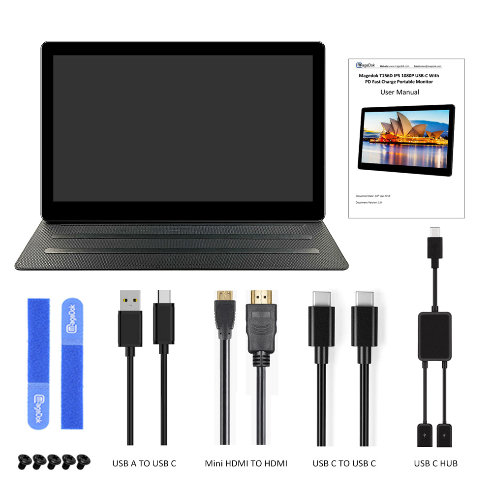 15.6 Inch IPS 1920*1080 USB-C Portable Touch Monitor (T156D)