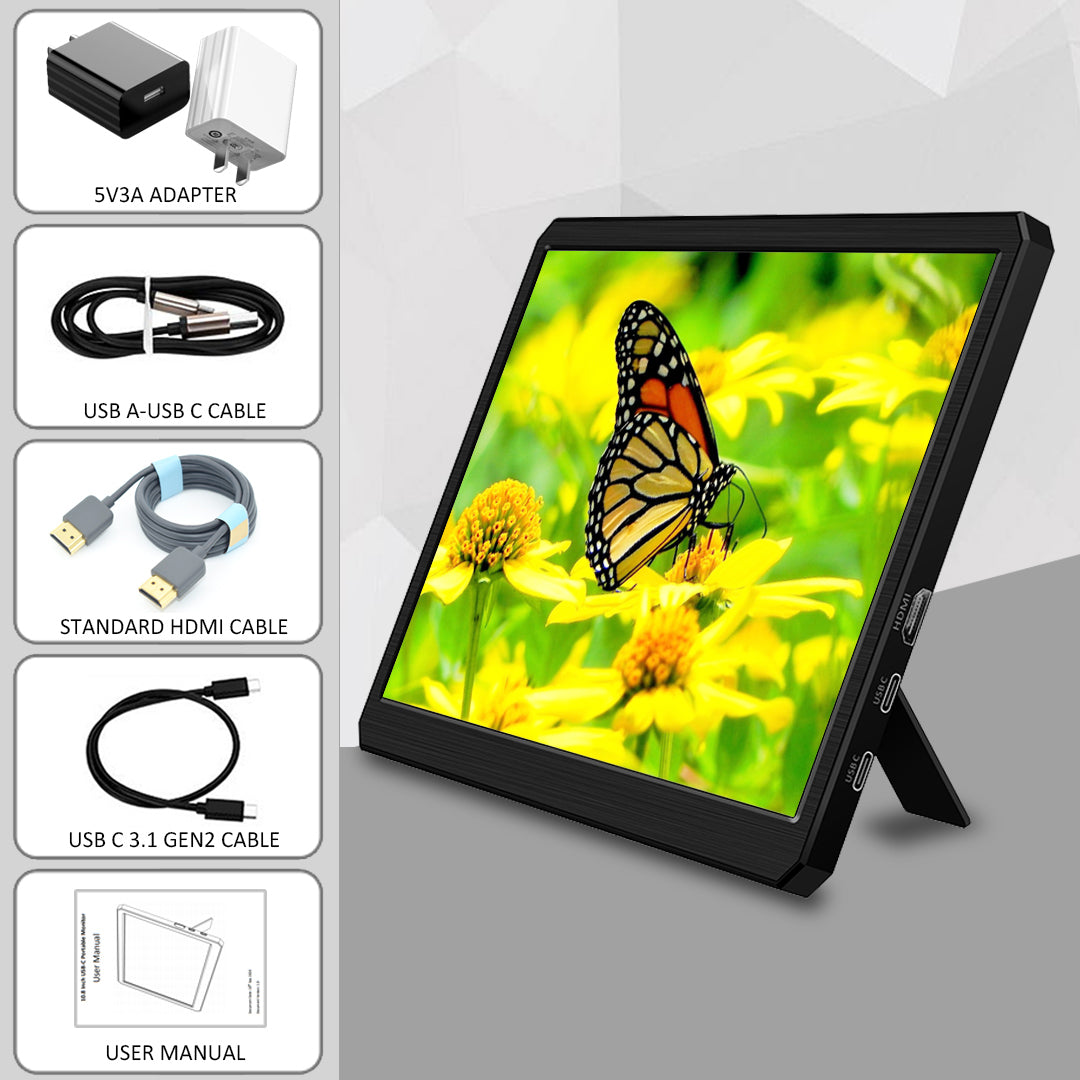 10.8 Inch IPS 1920*1080 FHD USB-C Portable Second Monitor (M108C)