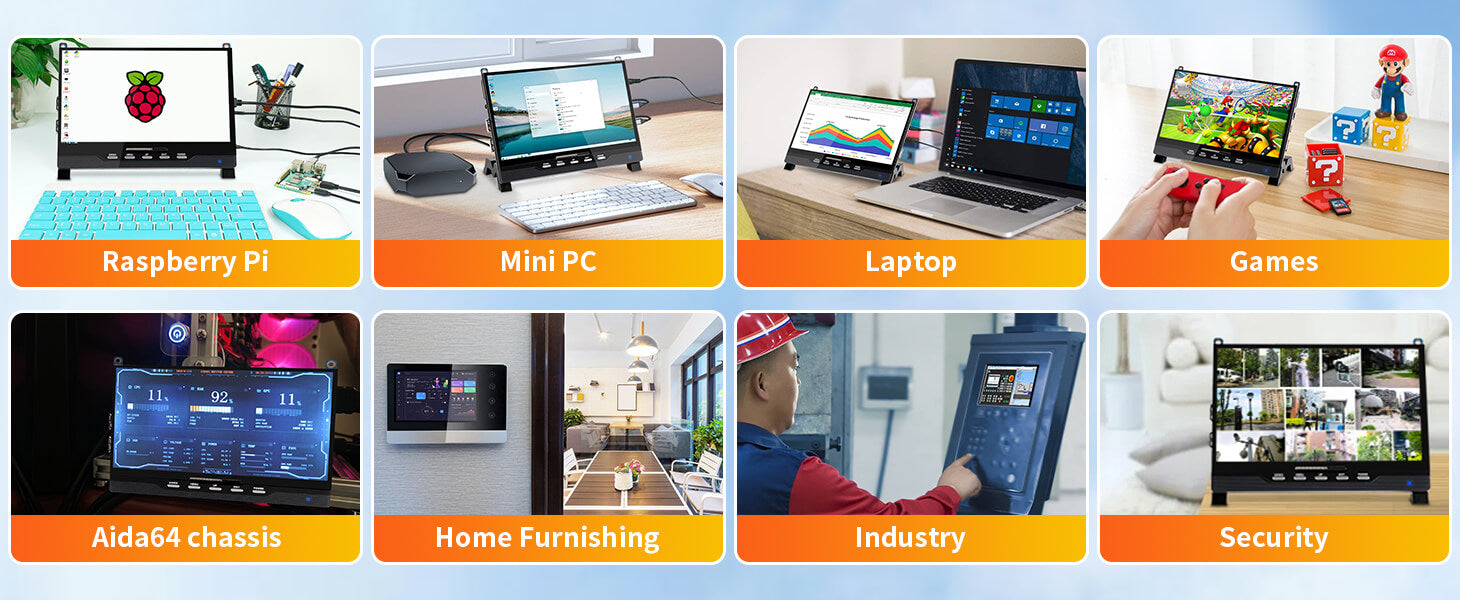 7 Inch HDMI Touchscreen Display Widely Compatible