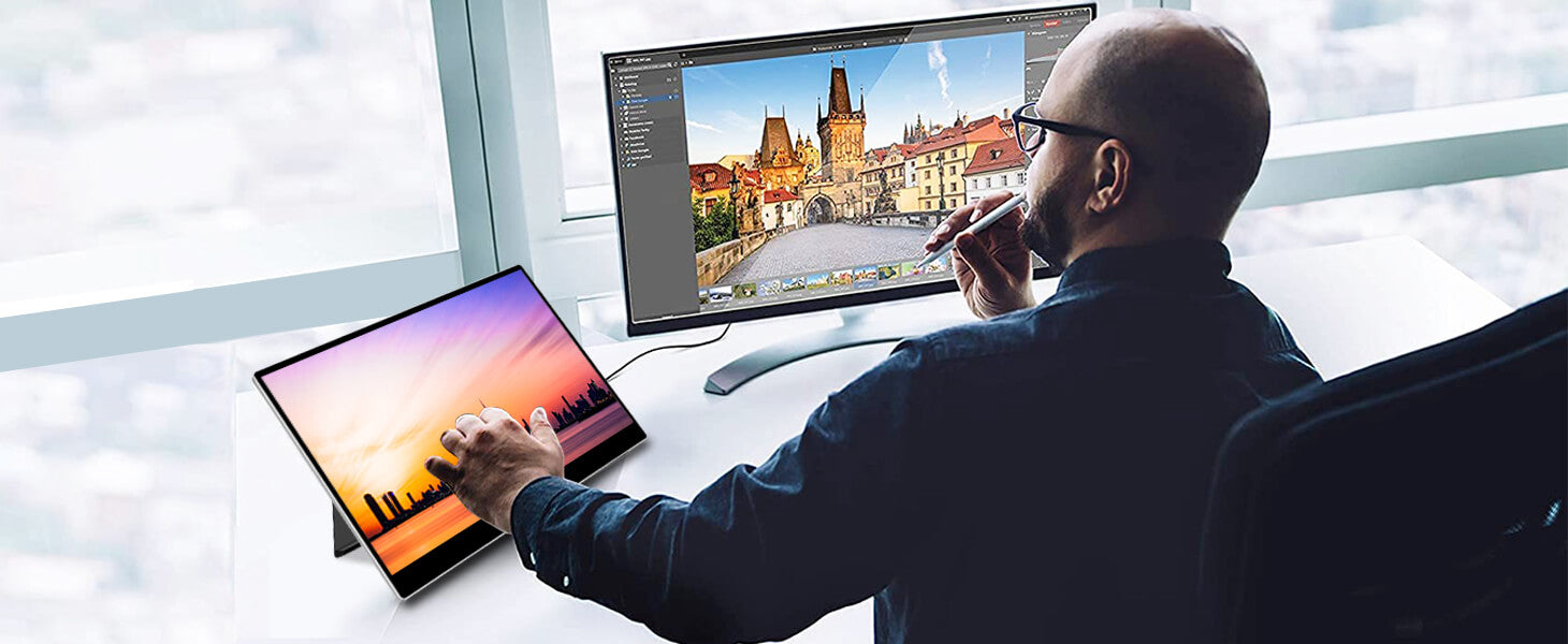 Magedok 14 Inch 100% Adobe Ultra-Narrow Frame 4K Touch Monitor