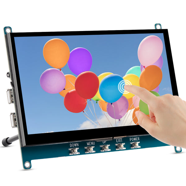 7 Inch 1024*600 Raspberry Pi Touchscreen Monitor With HDMI Input,5V Powered,Built OTG Ports(T007-3)