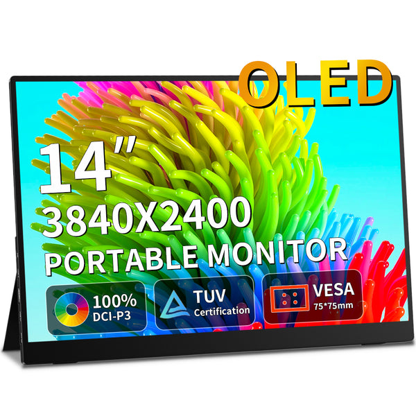 14 Inch 4k 60Hz OLED 100% DCI-P3 Touch Portable Monitor With Integrated Stand (PI-X7 Pro)