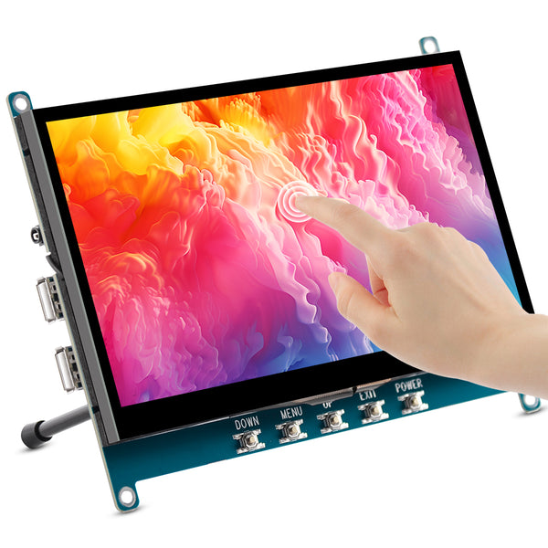 7 Inch 1024*600 USB C Touchscreen Monitor With 5V Powered,Built OTG Ports And Simple Stand(T007-4)
