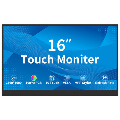 16 Inch IPS 2K 2560 * 1600 144hz Touch Monitor Commercial Screen(MageCube-160B)