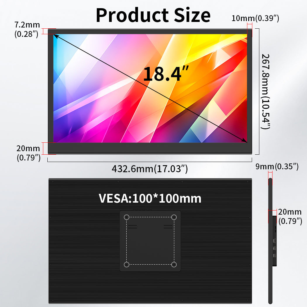 18.4 Inch IPS 4K 3840 * 2160 Touch Monitor Commercial Screen(MageCube-184A)