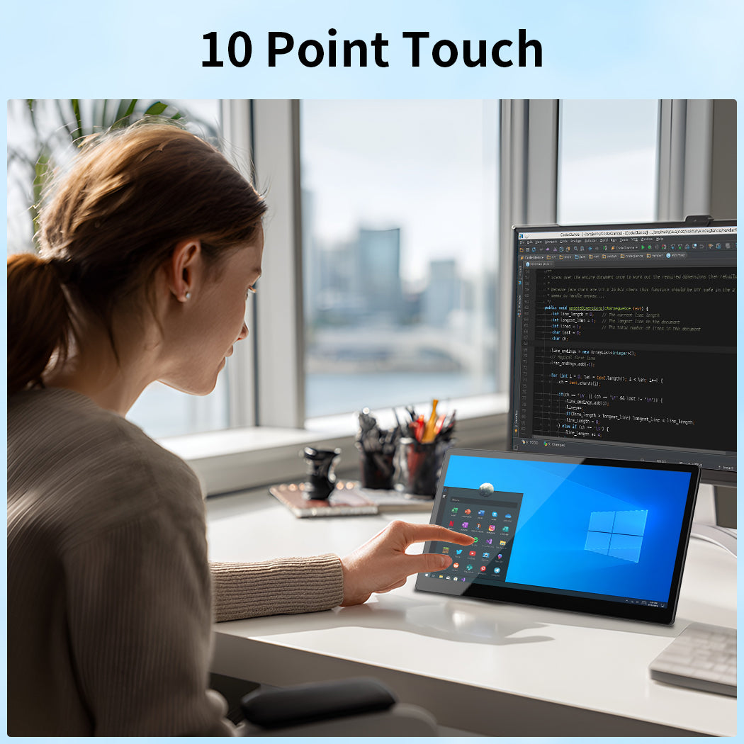 10.1 Inch IPS 1540*720 USB-C Portable Touchscreen Mini Monitor (T101F ...