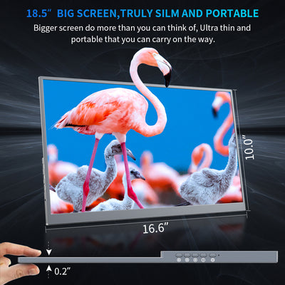 18.5 Inch IPS 1920*1080 FHD 100Hz USB-C With PD Fast Charge Portable Monitor (MG185-FN01)
