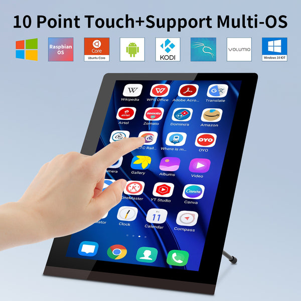10.4 Inch IPS 1200*1600 Vertical Mini HDMI Touch Screen Display (T104A)
