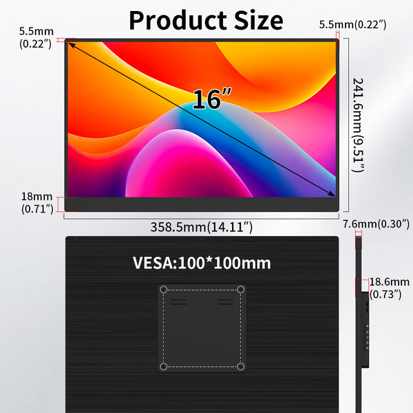 16 Inch 4K OLED 3840*2400 Touch Monitor Commercial Screen(MageCube-160A)