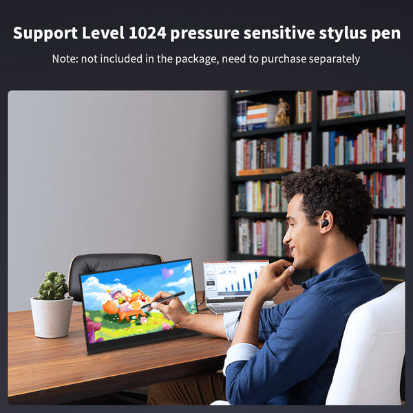 13.3 Inch 4K OLED 100% DCI-P3 Touch Gaming Monitor Support MPP Stylus Pen (PI-X3 Pro)