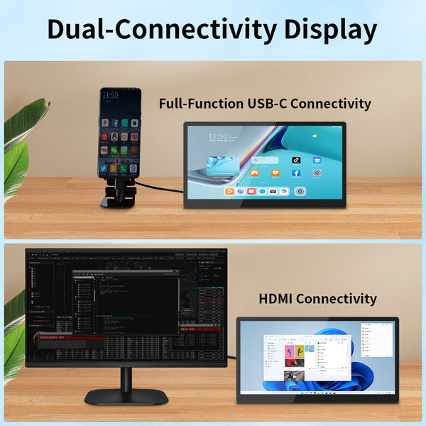 10.1 Inch IPS 1540*720 USB-C  Portable Touchscreen Mini Monitor (T101F)