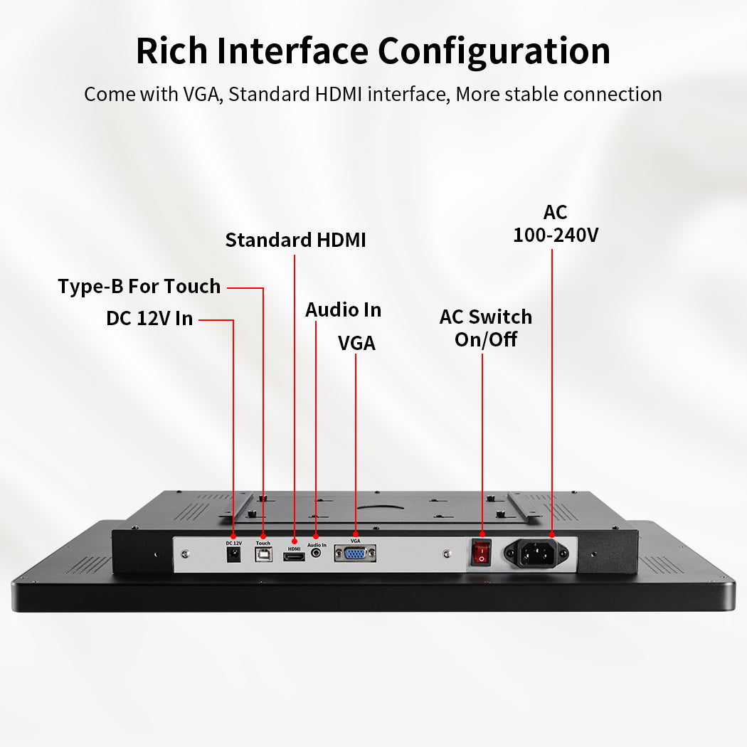 21.5 inch 1920 x 1080P Touch Screen Monitor for PC, POS, Small Business
