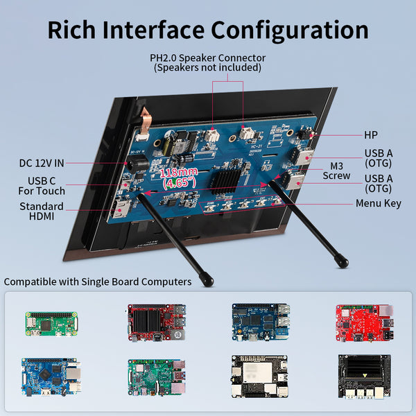 10.4 Inch IPS 1200*1600 Vertical Mini HDMI Touch Screen Display (T104A)