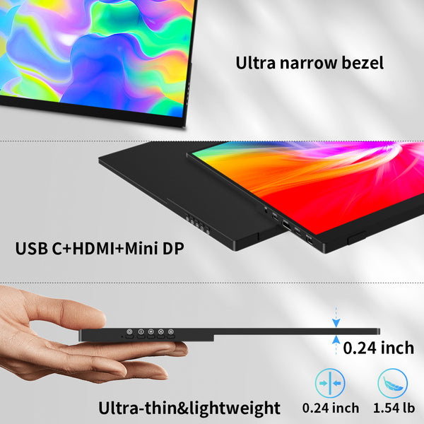 14 Inch 2.8k 90Hz OLED 100% DCI-P3 Touch Portable Monitor With Integrated Stand (PI-X7)