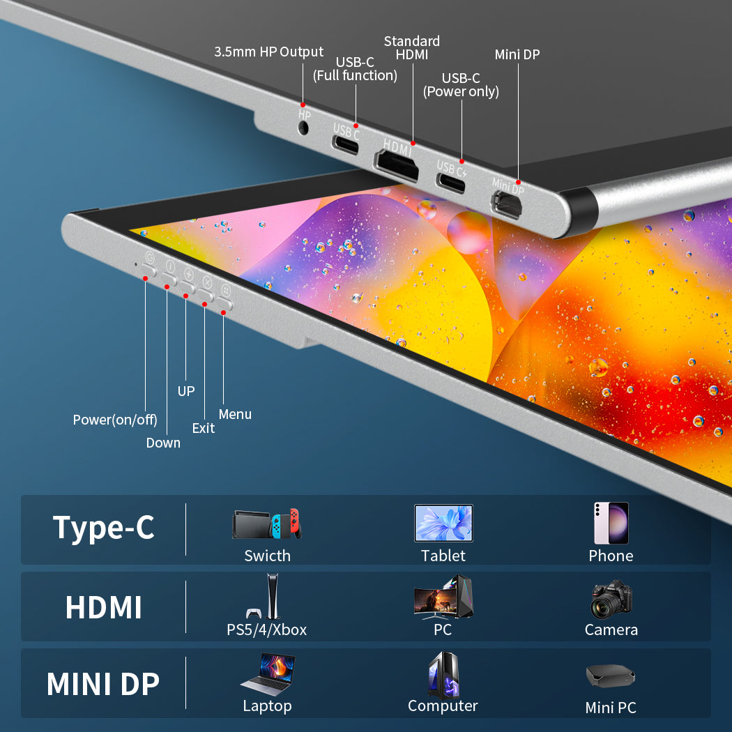 Veout oniteur portable de 16, 1920 x 1200p IPS pour ordinateur Veout oniteur portable de 16, 1920 x 1200p IPS pour ordinateur