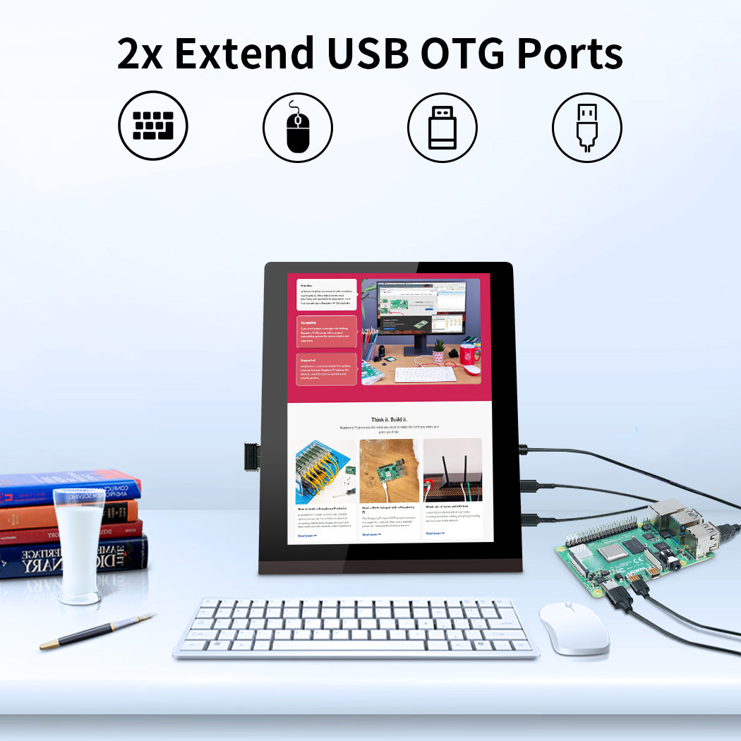 10.4 Inch IPS 1200*1600 Vertical Mini HDMI Touch Screen Display (T104A)