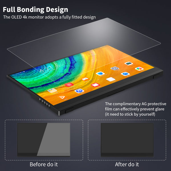 13.3 Inch 4K OLED 100% DCI-P3 Touch Gaming Monitor Support MPP Stylus Pen (PI-X3 Pro)