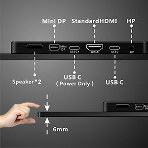 15.6 inch 100% DCI-P3 OLED  4K Touchscreen Portable Monitor with Stand (PI-X1)
