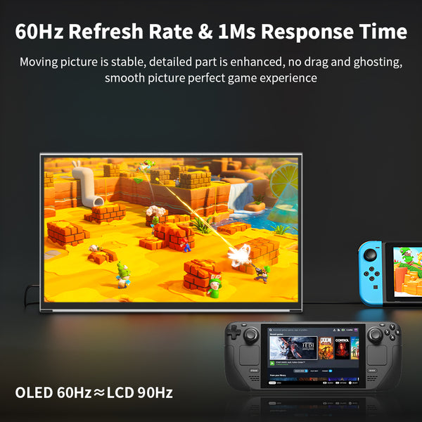 14 Inch 2K OLED 100% DCI-P3 10Bits Touch Portble Monitor Support AES Stylus Pen (PI-X11)