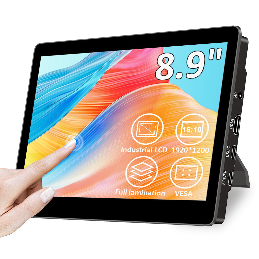 8.9 Inch IPS 1920*1200 USB C Portable Touch Monitor with Stand