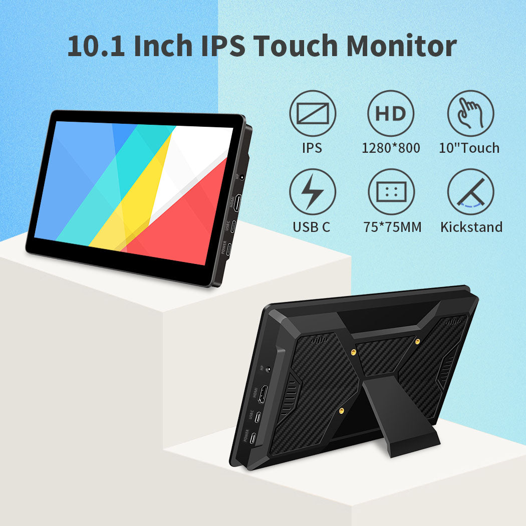 10.1 Inch IPS 1280*800 USB-C Portable Touchscreen Mini Monitor (T101G)