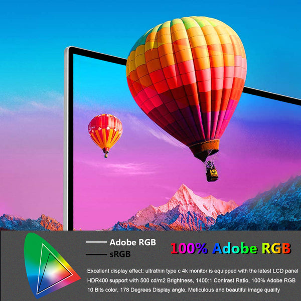 14 Inch 100% Adobe Ultra-Narrow Frame 4K Touch Portable Monitor  (MG140-UT01)