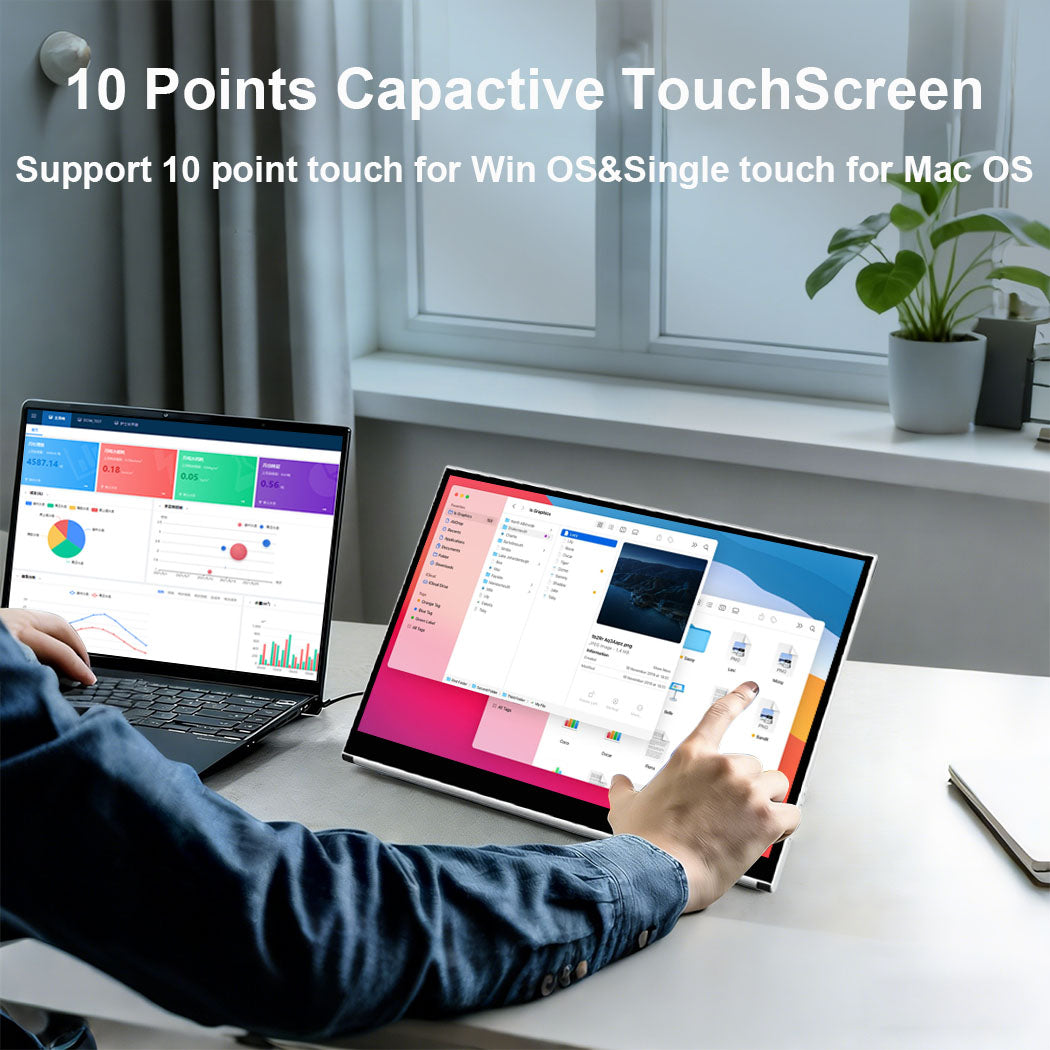 15.6 Inch IPS 1080P 100%sRGB Touch Portable Monitor Support MPP Stylus Pen (MG156-FT03)