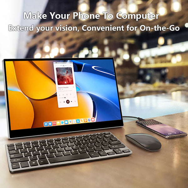 14 Inch 100% Adobe Ultra-Narrow Frame 4K Touch Portable Monitor  (MG140-UT01)