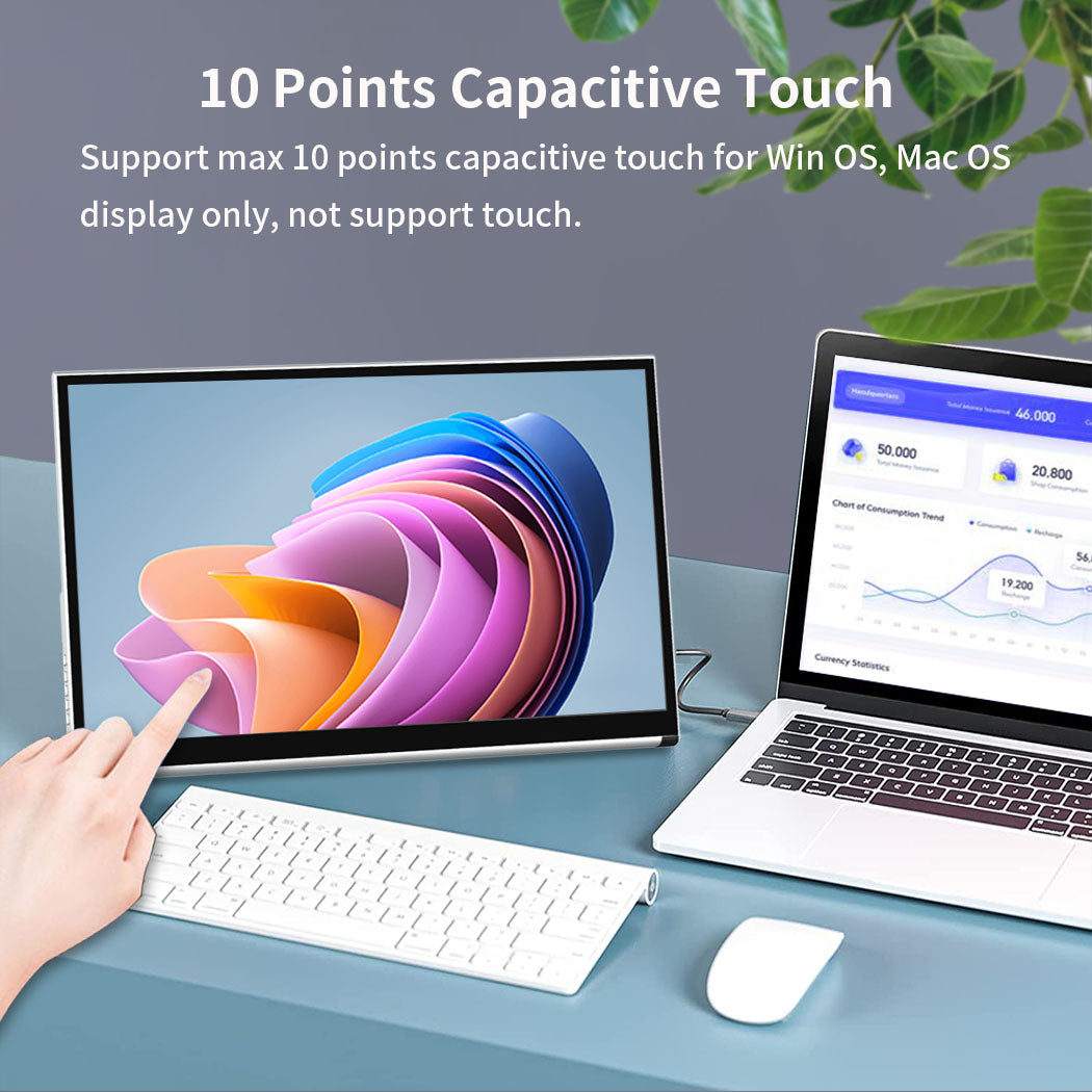 13.3 Inch 2K OLED 100% DCI-P3 10Bits Touch Portable Monitor With Kickstand (PI-X12)