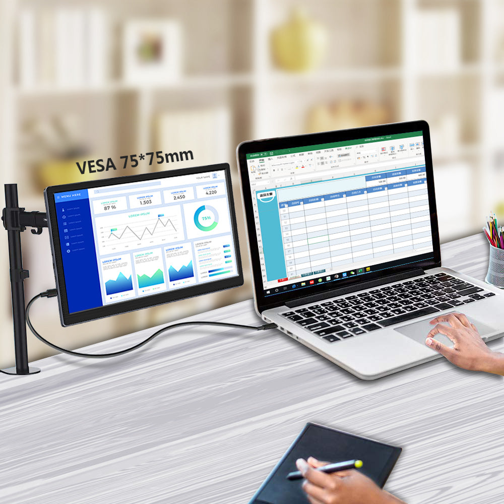 13.3 Inch IPS 1920*1080 FHD With Privacy Protection Portable Touch Monitor (T133F)