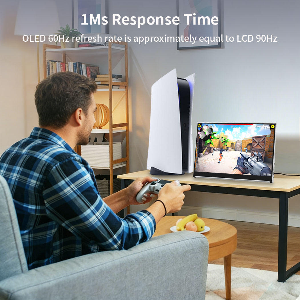 13.3 Inch 2K OLED 100% DCI-P3 10Bits Touch Portable Monitor With Kickstand (PI-X12)