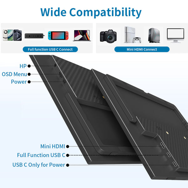 14 Inch 100% sRGB Anti-Glare Eye Care Privacy Protection Touch Portable Monitor (MG140-FT03)