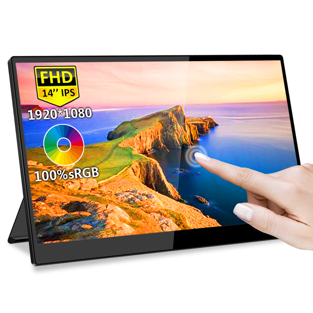 Magedok 14 Inch IPS 1920*1080 FHD Touch Monitor With USB C/ HDMI