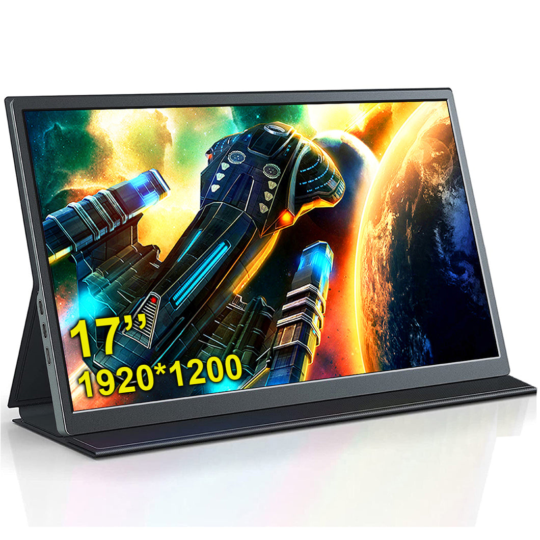 Portable Computer Monitor 17 Inch Magedok 17 Inch IPS 1920*1200 FHD USB-C With PD Fast Charge Portable ...
