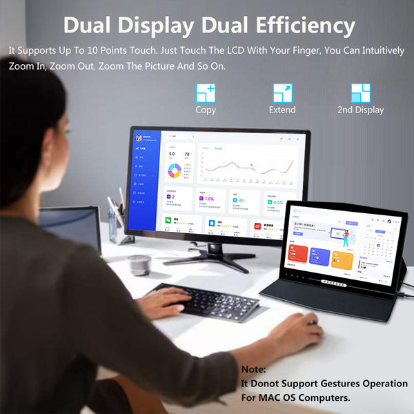 13.3 inch 2K OLED Touchscreen Ultra-thin Portable Monitor (PI-X6)