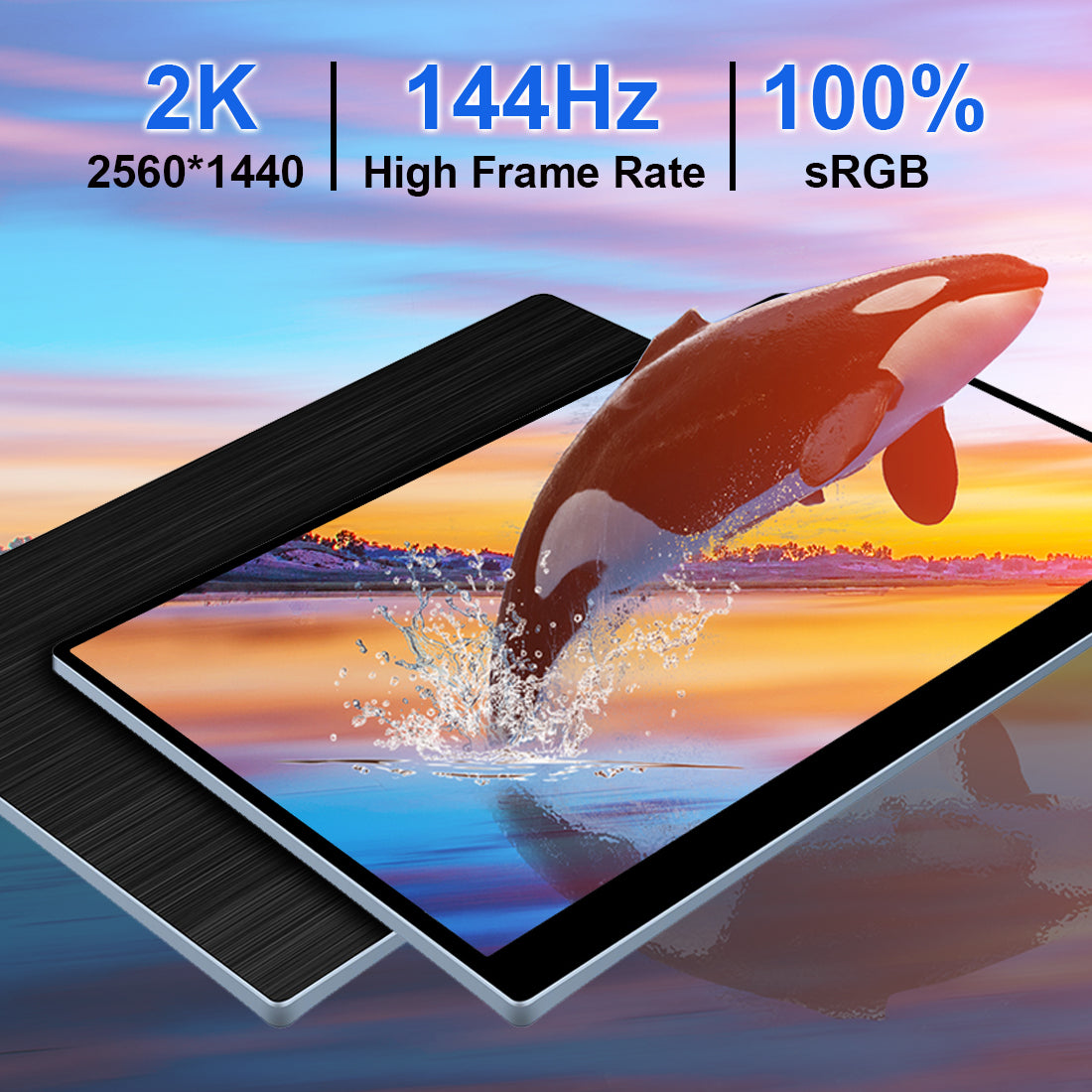 15.6 Inch IPS 2K 144Hz Touch Portable Monitor With USB C/ HDMI/ Mini D ...