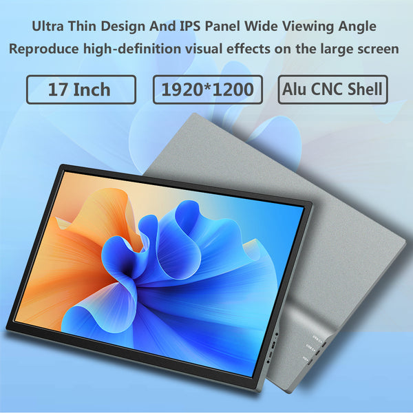 17 Inch IPS 1920*1200 FHD USB-C With PD Fast Charge Portable Monitor (M170A)